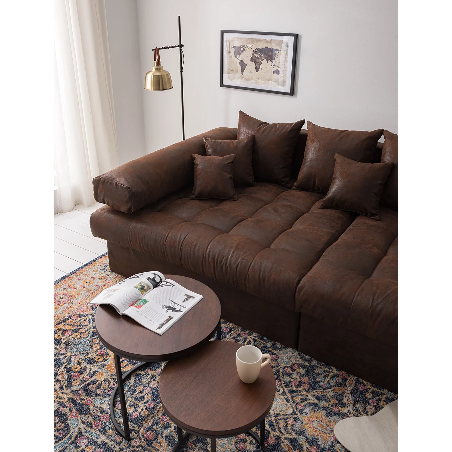 Mooved Grand Canapé Naomi IV - Microfibre Goda: Marron bison 10 Mooved Grand Canapé Naomi IV - Microfibre Goda: Marron bison – Image 8