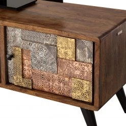 Wolf-Möbel Meuble TV Orient - Acacia massif / Métal - Multicolore -Meubles de salon Soldes 1000114118 200512 14062800020 DETAILS P000000001000114118