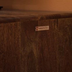 Wolf-Möbel Meuble TV Orient - Acacia massif / Métal - Multicolore -Meubles de salon Soldes 1000114118 200630 10584300001 DETAILS P000000001000114118