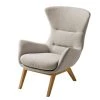 Studio Copenhagen Fauteuil Hepburn I - Tissu Milan : Beige - Chêne foncé -Meubles de salon Soldes 1000114773 180716 17435877 IMAGE P000000001000114773