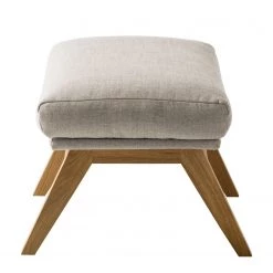 Studio Copenhagen Pouf repose-pieds Hepburn I - Tissu Milan : Beige - Chêne foncé -Meubles de salon Soldes 1000114796 180716 174400101 GALLERYIMAGES P000000001000114796