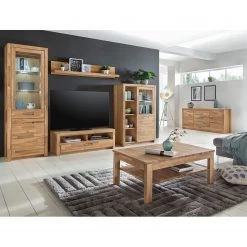 Ars Natura Meuble TV Majona III - Partiellement en chêne sauvage massif / Métal - Chêne sauvage / Argenté -Meubles de salon Soldes 1000114993 210908 07032800004 MOOD DETAILS P000000001000114993 mood