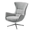 Studio Copenhagen Fauteuil Hepburn III - Tissu Saia: Gris clair - Chrome brillant -Meubles de salon Soldes 1000116395 180830 120913115 IMAGE P000000001000116395