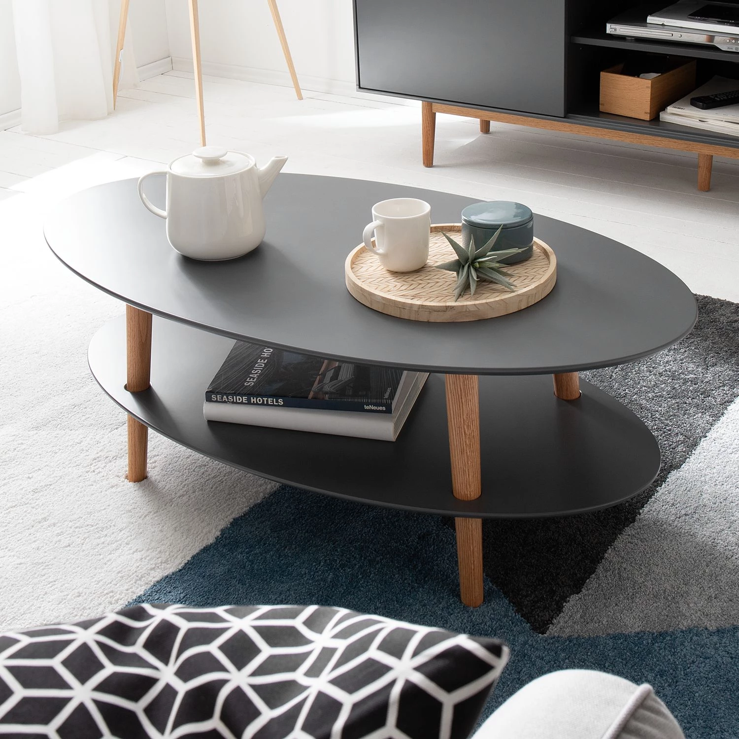 Mørteens Table basse Lindholm - Partiellement en chêne massif - Gris 11 Mørteens Table basse Lindholm - Partiellement en chêne massif - Gris – Image 9