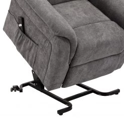 Modoform Fauteuil de relaxation Sasina - Microfibre - Gris foncé (avec aide au redressement) -Meubles de salon Soldes 1000116888 220518 080 DETAILS P000000001000116888