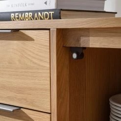 Ars manufacti Buffet Dharai - Placage en bois véritable / Métal - Chêne / Argenté -Meubles de salon Soldes 1000117155 180827 07154705 GALLERYIMAGES P000000001000117155