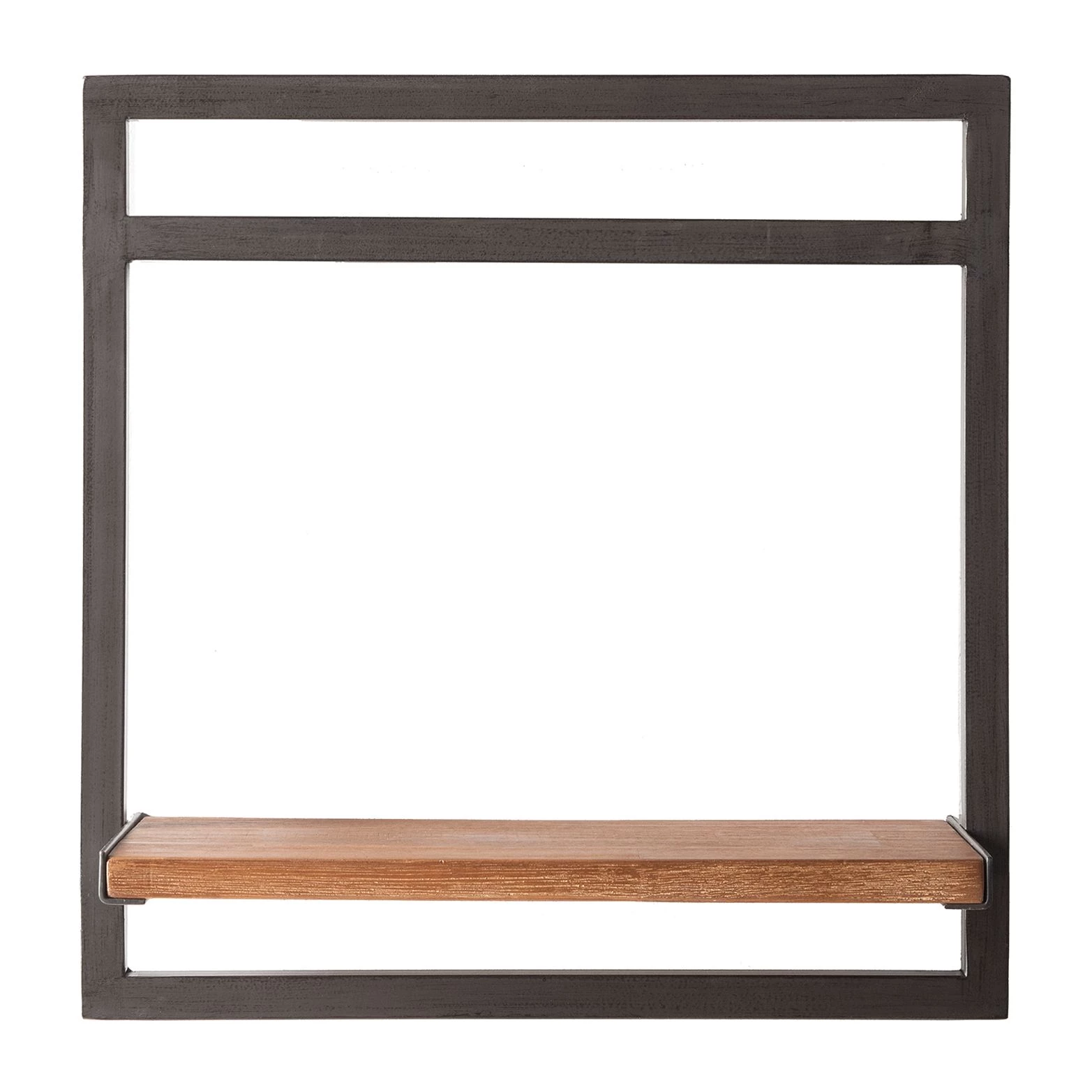 Ars manufacti Étagère murale Manchester - Acacia massif / Métal - Acacia / Anthracite - 40 x 40 cm 6 Ars manufacti Étagère murale Manchester - Acacia massif / Métal - Acacia / Anthracite - 40 x 40 cm – Image 4