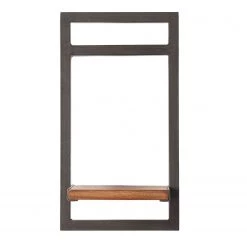 Ars manufacti Étagère murale Manchester - Acacia massif / Métal - Acacia / Anthracite - 22 x 40 cm -Meubles de salon Soldes 1000117165 030 GALLERYIMAGES P000000001000117165