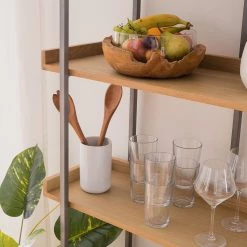 Ars manufacti Bibliothèque Dharai II - Placage en bois véritable / Métal - Chêne / Argenté -Meubles de salon Soldes 1000117167 180912 12435808 GALLERYIMAGES P000000001000117167