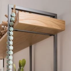 Ars manufacti Bibliothèque Dharai II - Placage en bois véritable / Métal - Chêne / Argenté -Meubles de salon Soldes 1000117167 180912 12435809 GALLERYIMAGES P000000001000117167