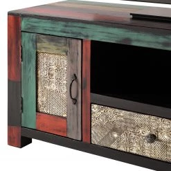 Wolf-Möbel Meuble TV Goa III - Partiellement en manguier massif - Manguier marron foncé / Bleu 20 Wolf-Möbel Meuble TV Goa III - Partiellement en manguier massif - Manguier marron foncé / Bleu -Meubles de salon Soldes 1000117580 191106 09425500049 DETAILS P000000001000117580