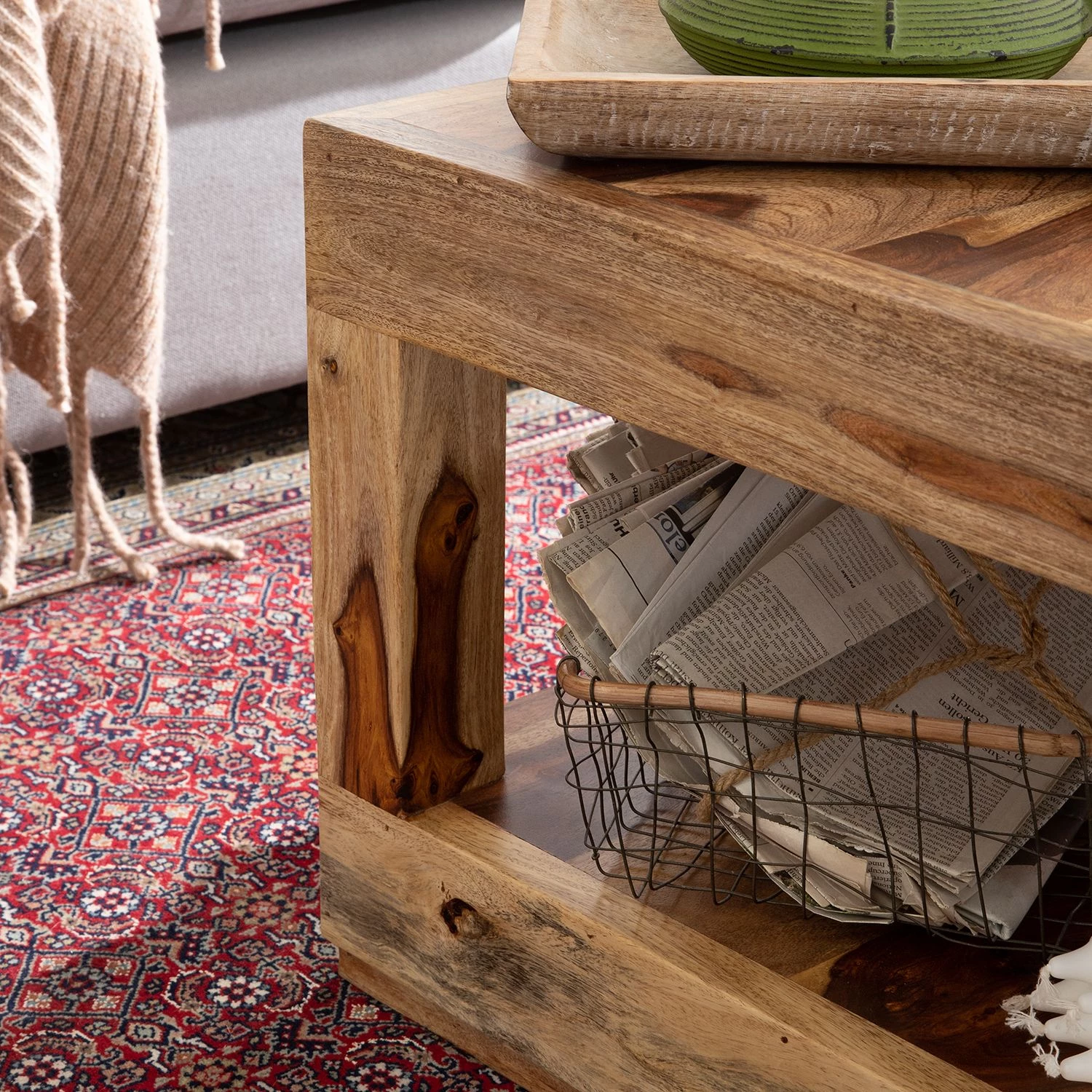 Ars Natura Table basse Madras I - Sheesham massif 13 Ars Natura Table basse Madras I - Sheesham massif – Image 11