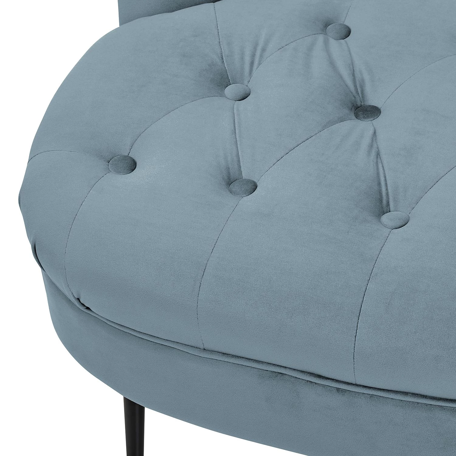 Jack & Alice Fauteuil Jonas II - Velours - Bleu pastel 9 Jack & Alice Fauteuil Jonas II - Velours - Bleu pastel – Image 7
