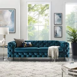 Jack & Alice Canapé Leominster II (3 places) - Velours Jila: Pétrole 14 Jack & Alice Canapé Leominster II (3 places) - Velours Jila: Pétrole -Meubles de salon Soldes 1000119244 190405 11221900005 MOOD GALLERYIMAGES P000000001000119244 mood