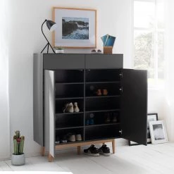 Mørteens Meuble à chaussures Lindholm II - Partiellement en chêne massif - Gris 32 Mørteens Meuble à chaussures Lindholm II - Partiellement en chêne massif - Gris -Meubles de salon Soldes 1000119255 190214 13124400002 GALLERYIMAGES P000000001000119255