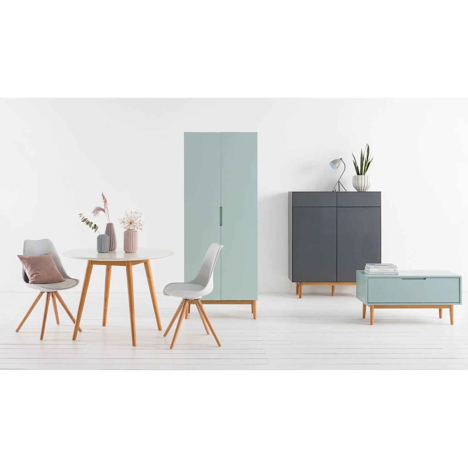 Mørteens Meuble à chaussures Lindholm II - Partiellement en chêne massif - Gris 7 Mørteens Meuble à chaussures Lindholm II - Partiellement en chêne massif - Gris – Image 5