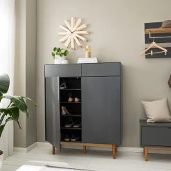 Mørteens Meuble à chaussures Lindholm II - Partiellement en chêne massif - Gris 26 Mørteens Meuble à chaussures Lindholm II - Partiellement en chêne massif - Gris -Meubles de salon Soldes 1000119255 200916 16053800019 MOOD DETAILS P000000001000119255 mood