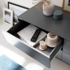 Mørteens Buffet Lindholm V - Chêne partiellement massif - Gris / Chêne -Meubles de salon Soldes 1000119258 190214 13124700015 GALLERYIMAGES P000000001000119258