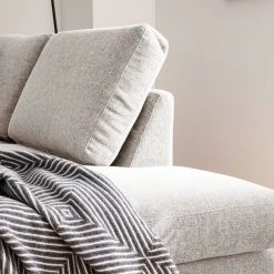 Fredriks Canapé d’angle Cipo II - Galet - Méridienne longue à droite (vue de face) -Meubles de salon Soldes 1000119807 090 GALLERYIMAGES P000000001000119807