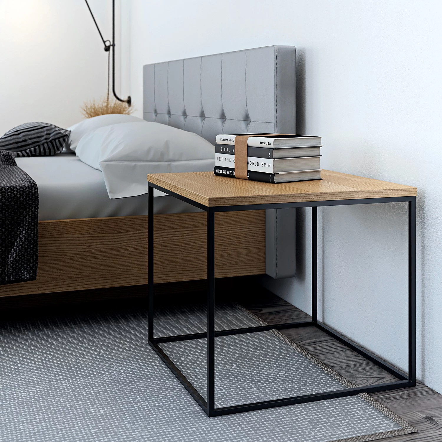 Temahome Table d’appoint Levroux - Imitation chêne 4 Temahome Table d’appoint Levroux - Imitation chêne – Image 2