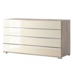 Wiemann Buffet Loft - Verre Magnolia / Imitation chĂŞne truffier