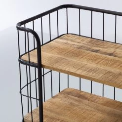 Ars manufacti Étagère Namber II - Manguier massif / Métal - Manguier / Noir -Meubles de salon Soldes 1000122518 201008 06183400007 DETAILS P000000001000122518