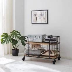 Ars manufacti Étagère Namber II - Manguier massif / Métal - Manguier / Noir -Meubles de salon Soldes 1000122518 210129 15182000001 MOOD DETAILS P000000001000122518 mood