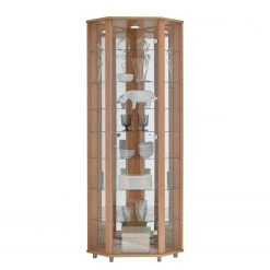 Fredriks Vitrine d'angle Amalia II - Éclairage inclus - Imitation frêne foncé - Imitation hêtre -Meubles de salon Soldes 1000123170 190118 15190000004 GALLERYIMAGES P000000001000123170