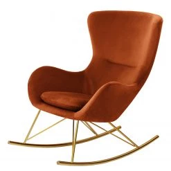 Jack & Alice Rocking chair Skamby - Velours - Terre cuite