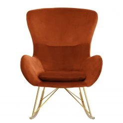 Jack & Alice Rocking chair Skamby - Velours - Terre cuite 19 Jack & Alice Rocking chair Skamby - Velours - Terre cuite -Meubles de salon Soldes 1000123364 181219 09580600012 GALLERYIMAGES P000000001000123364