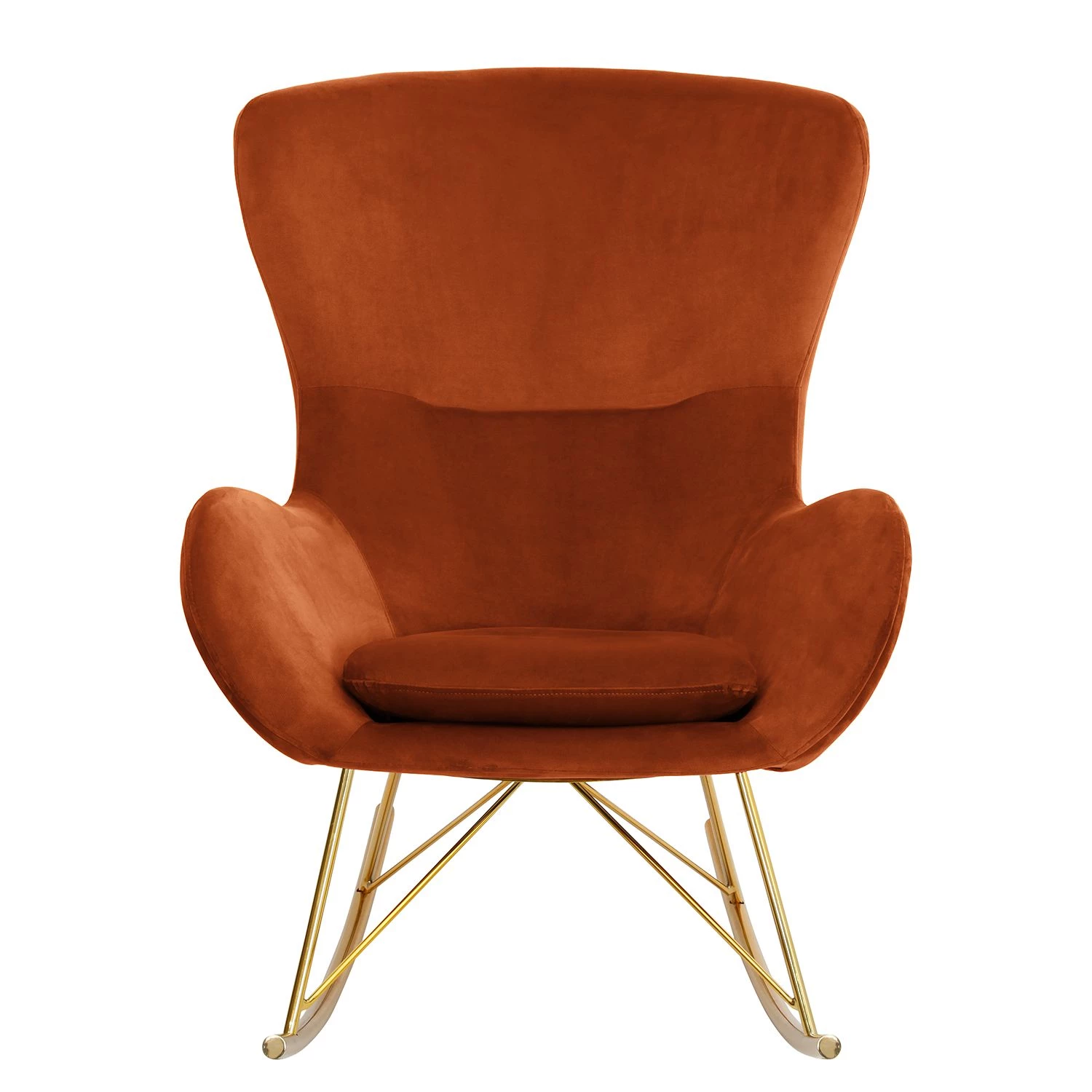 Jack & Alice Rocking chair Skamby - Velours - Terre cuite 6 Jack & Alice Rocking chair Skamby - Velours - Terre cuite – Image 4