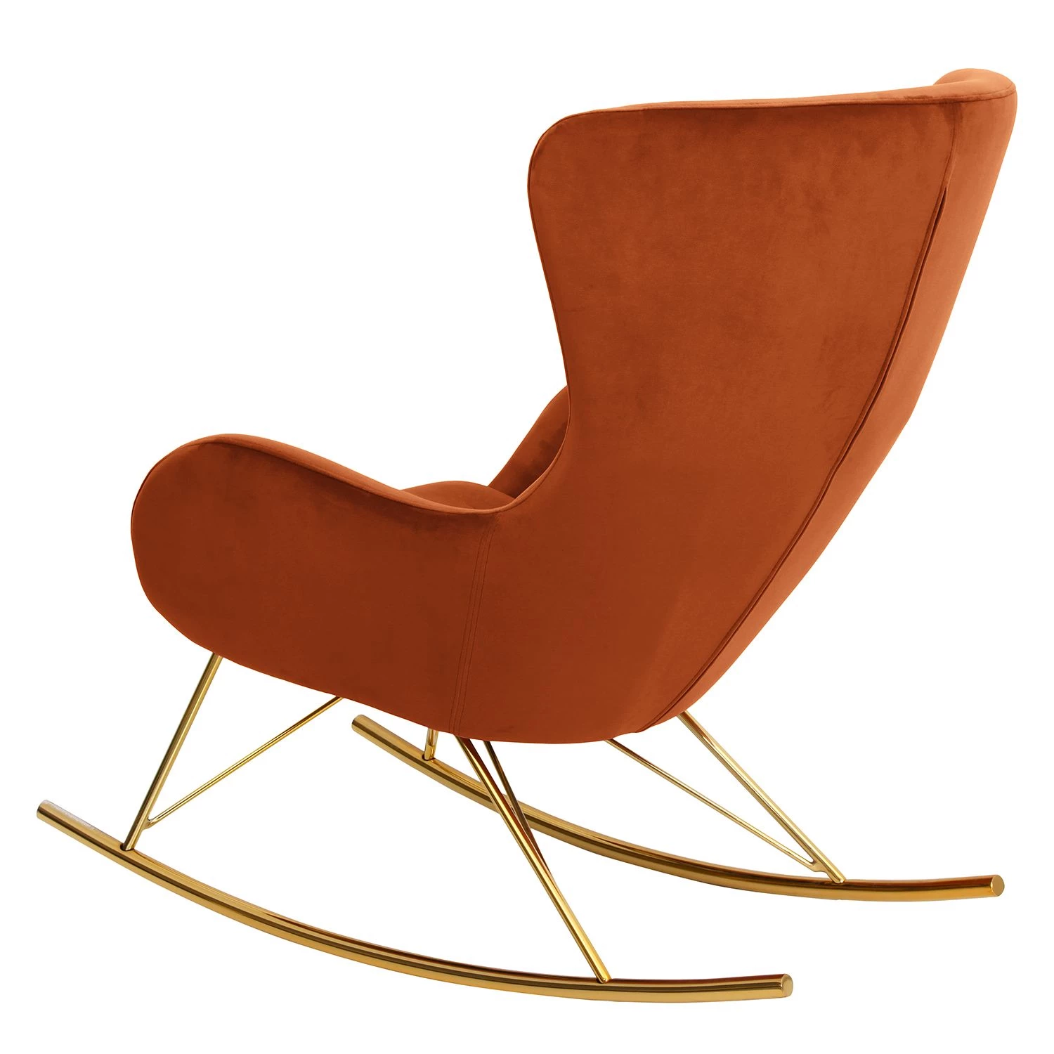 Jack & Alice Rocking chair Skamby - Velours - Terre cuite 8 Jack & Alice Rocking chair Skamby - Velours - Terre cuite – Image 6