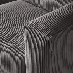 Ars Natura Ensemble 3 éléments LORALAI - Velours côtelé Lola: Gris -Meubles de salon Soldes 1000123417 180716 093424270 GALLERYIMAGES P000000001000123417