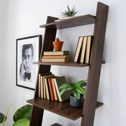 Mørteens Étagère Gjora - Partiellement en hévéa massif - Noyer -Meubles de salon Soldes 1000123440 190321 17262300003 GALLERYIMAGES P000000001000123440
