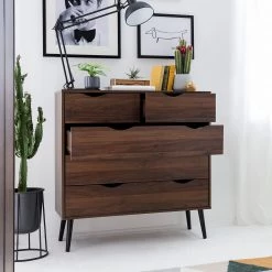 Mørteens Commode Gjora II - Partiellement en hévéa massif - Noyer -Meubles de salon Soldes 1000123696 190405 15413800015 MOOD GALLERYIMAGES P000000001000123696 mood