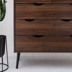 Mørteens Commode Gjora II - Partiellement en hévéa massif - Noyer -Meubles de salon Soldes 1000123696 190405 15413800021 GALLERYIMAGES P000000001000123696