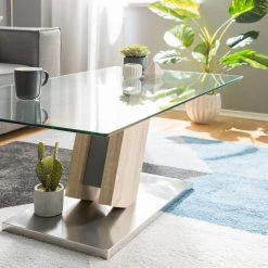 Fredriks Table basse Bleik - Verre de sécurité / Acier inoxydable - Imitation chêne / Argenté 15 Fredriks Table basse Bleik - Verre de sécurité / Acier inoxydable - Imitation chêne / Argenté -Meubles de salon Soldes 1000123772 190226 06172700007 GALLERYIMAGES P000000001000123772