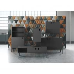 Tenzo Buffet Haut Uno - Gris -Meubles de salon Soldes 1000123995 200527 07415500620 MOOD DETAILS P000000001000123995 mood