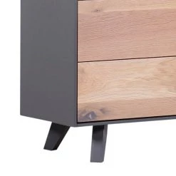 Norrwood Vitrine Colfax - Partiellement en chêne massif - chêne / Gris -Meubles de salon Soldes 1000124011 180803 14033071 GALLERYIMAGES P000000001000124011