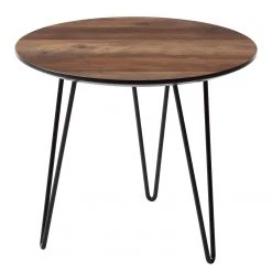 Mørteens Table d'appoint Kess II - Imitation chêne vintage marron foncé / Noir