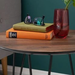 Mørteens Table d'appoint Kess II - Imitation chêne vintage marron foncé / Noir 24 Mørteens Table d'appoint Kess II - Imitation chêne vintage marron foncé / Noir -Meubles de salon Soldes 1000125123 190320 10182000003 GALLERYIMAGES P000000001000125123