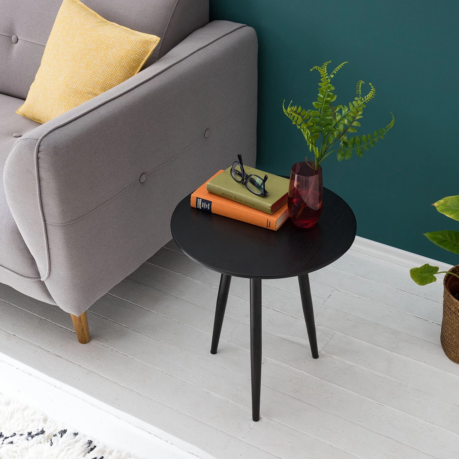 Mørteens Table d'appoint Kitt S - Imitation chêne noir / Noir 11 Mørteens Table d'appoint Kitt S - Imitation chêne noir / Noir – Image 9