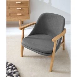 Mørteens Fauteuil Londo - Tissu - Gris -Meubles de salon Soldes 1000126065 190509 10203500012 MOOD GALLERYIMAGES P000000001000126065 mood