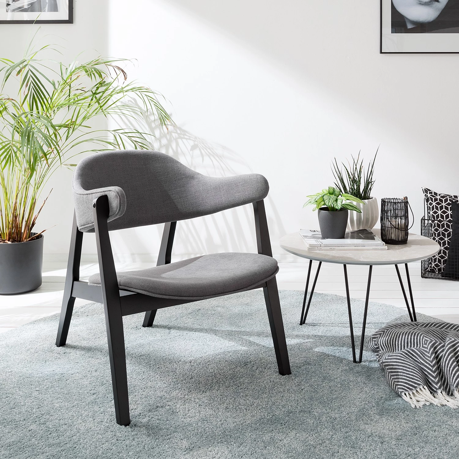Mørteens Fauteuil Sadler V - Tissu - Gris 4 Mørteens Fauteuil Sadler V - Tissu - Gris – Image 2