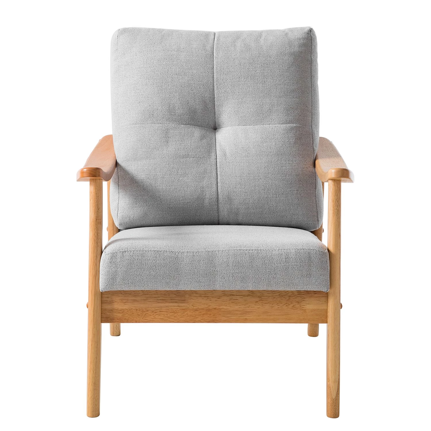 Mørteens Fauteuil Benson II - Tissu - Gris clair 5 Mørteens Fauteuil Benson II - Tissu - Gris clair – Image 3