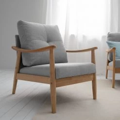 Mørteens Fauteuil Benson II - Tissu - Gris clair 20 Mørteens Fauteuil Benson II - Tissu - Gris clair -Meubles de salon Soldes 1000126100 190509 14031900036 GALLERYIMAGES P000000001000126100