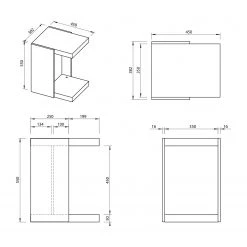 Temahome Table d'appoint Lande - Imitation béton / Noir 25 Temahome Table d'appoint Lande - Imitation béton / Noir -Meubles de salon Soldes 1000126110 180723 13470623 GALLERYIMAGES P000000001000126110