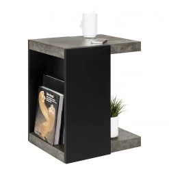 Temahome Table d'appoint Lande - Imitation béton / Noir 21 Temahome Table d'appoint Lande - Imitation béton / Noir -Meubles de salon Soldes 1000126110 201016 13281800330 DETAILS P000000001000126110