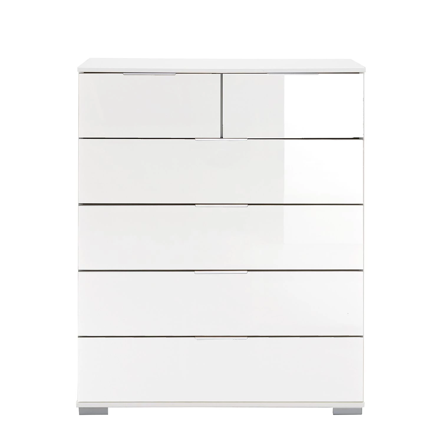 Wimex Commode Lingga I - 6 tiroirs - Blanc / Verre blanc 3 Wimex Commode Lingga I - 6 tiroirs - Blanc / Verre blanc