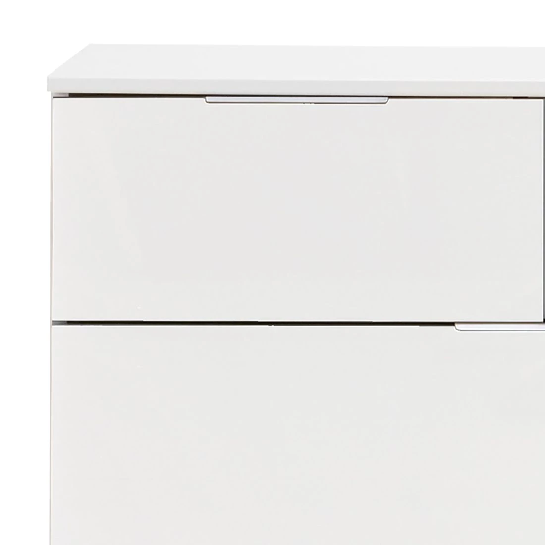 Wimex Commode Lingga I - 6 tiroirs - Blanc / Verre blanc 6 Wimex Commode Lingga I - 6 tiroirs - Blanc / Verre blanc – Image 4